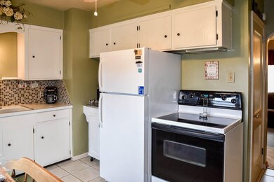 Ceramic tile flooring in the kitchen.