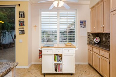 Eat-in kitchen overlooks the back yard.  Sellers h