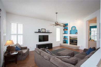 Family Room with Double-Sided Fireplace