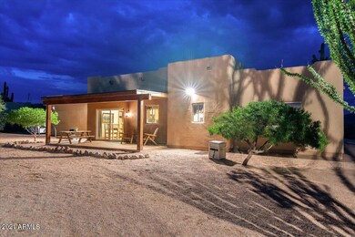 Back yard at night