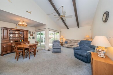 Living room with view of patio
