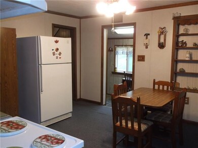 The spacious kitchen is bright and cheery and has 