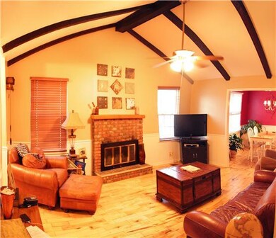 VAULTED CEILINGS WITH FIREPLACE