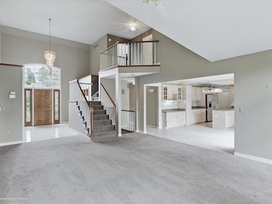 SW corner of the Great Room into foyer and kitchen