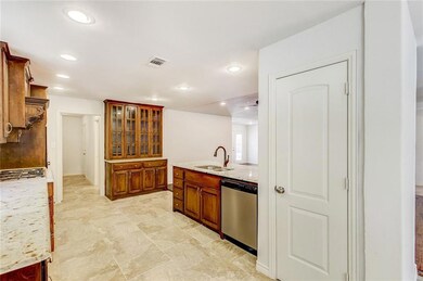 Kitchen pantry on right