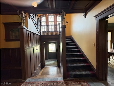 Stairway with baseboards