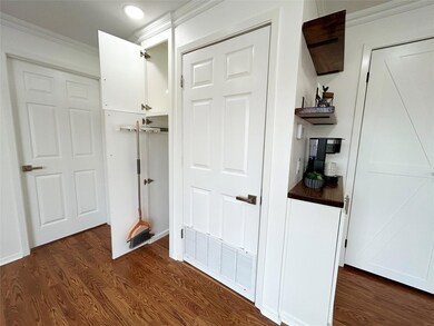 Built in broom closet and extra storage