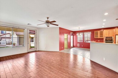 Kitchen and family room