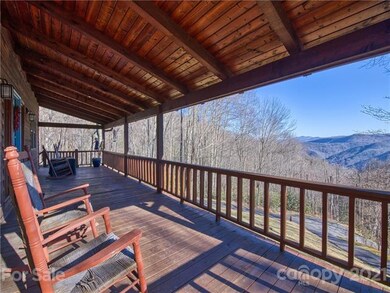 Gorgeous mountain view from the rocking chair front porch