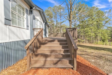 Wooden deck featuring stairway