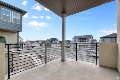 Balcony featuring a residential view
