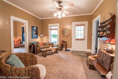 Living room facing front door view
