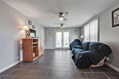 Downstairs Unit: View of living/dining room from k