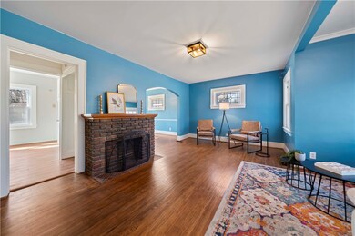 Living Area with Mantel