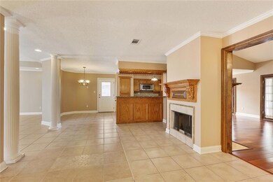 Family Room with view of kitchen