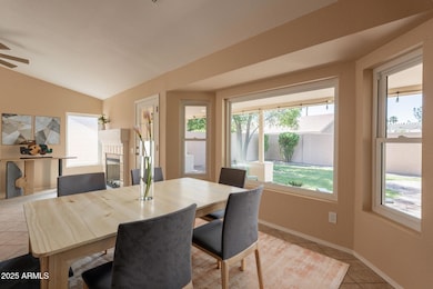 Dining area staged