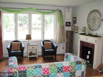 Living room, huge front windows