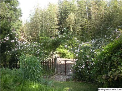 Fenced garden area