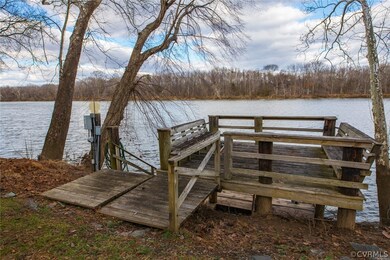 The boat dock has electricity and a deck to enjoy