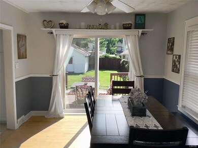 Dining Room with view of deck and backyard.