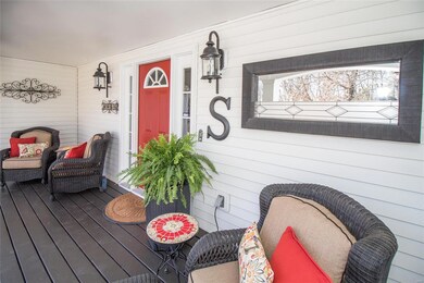 Spacious inviting front porch.