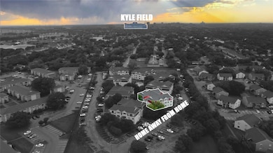Aerial view at dusk of property boundaries highli