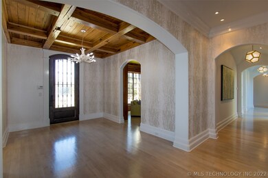 Expansive Main Entry Hall has Bleached oak floorin