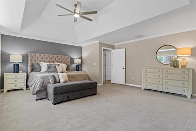 Huge primary suite with room for a couch to enjoy the 2nd fireplace in the house