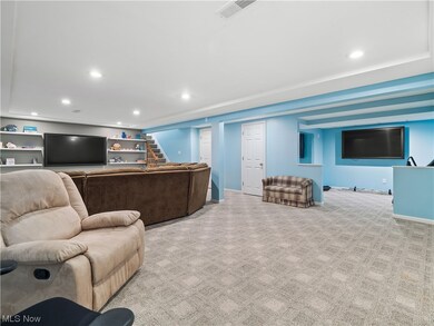 A view of carpeted lower level