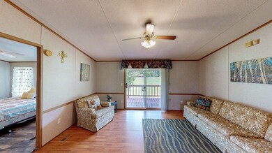 Sliding door to large back Deck