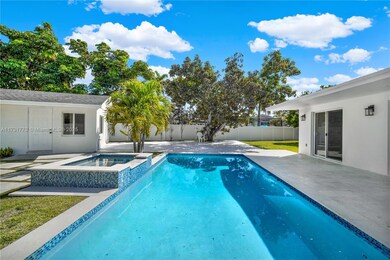 Pool between main house and guest house