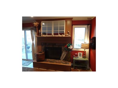 View of fireplace with tile front detail!