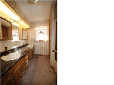 Large bathroom with double vanity