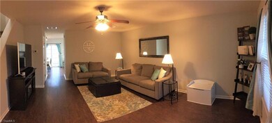 As you enter the front door you are greeted by the large living room. to your right is the half bath and stairs leading upstairs. straight ahead is the closet, dinning room, kitchen and indoor laundry connections. The floors have been updated to a wood look laminate for easy maintenance.
