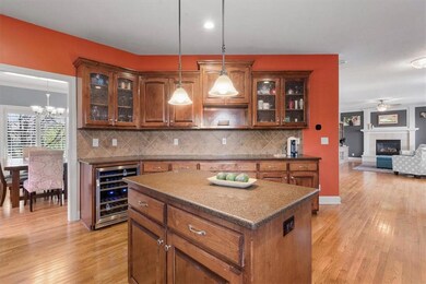 Kitchen with wine cooler