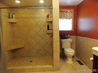 all new tile shower.