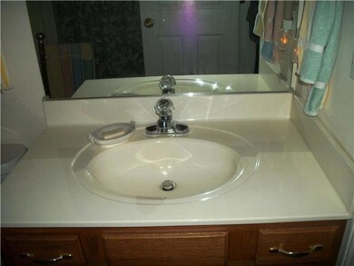 Master bath has  a tub/shower combo.