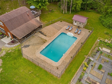 A view of the BARNDOMINIUM- the built in pool - th