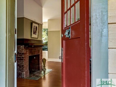 A peek inside the front door--great rabbit door kn