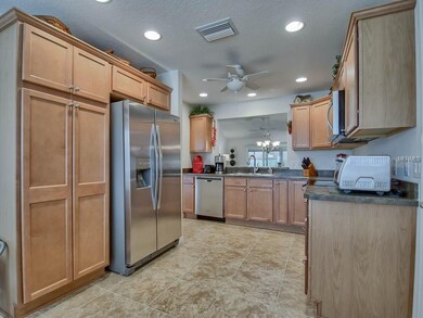 Large pantry for storage and a ceiling fan to keep