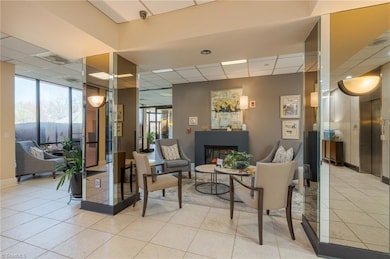 Lobby in common area of Hampshire Towers