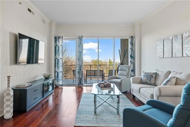 Spacious and bright living room.