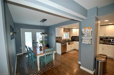 The dining room is very open and super inviting