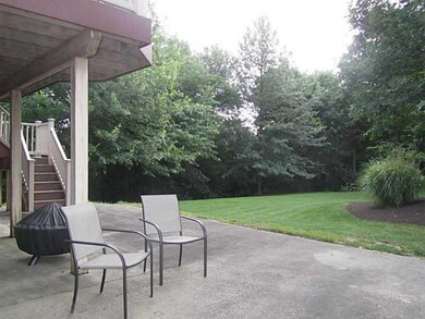 Patio/Deck. Large concrete patio outside of finish