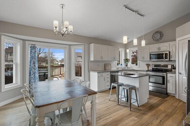 Dining room and kitchen