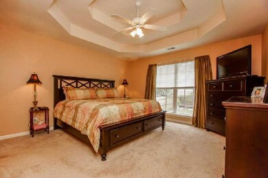 Spacious Master Suite with double trey ceiling and a large walk in closet