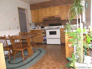Kitchen Eat-in kitchen with real woo cabinets and 