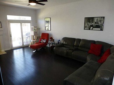Living Room. Family Room French Doors to Enclosed