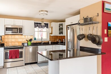 Theres plenty of space at this countertop for 2-3 stools. Perfect for interacting with guests as you prepare dinner in the kitchen.