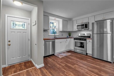 Kitchen and driveway entrance